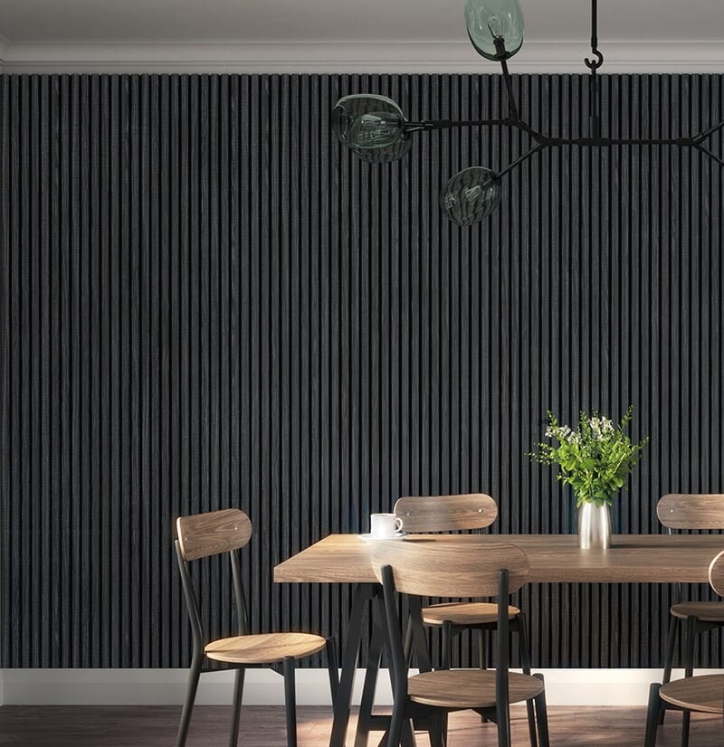 Immerse Dark Grey Ash Acoustic Wall Panelling